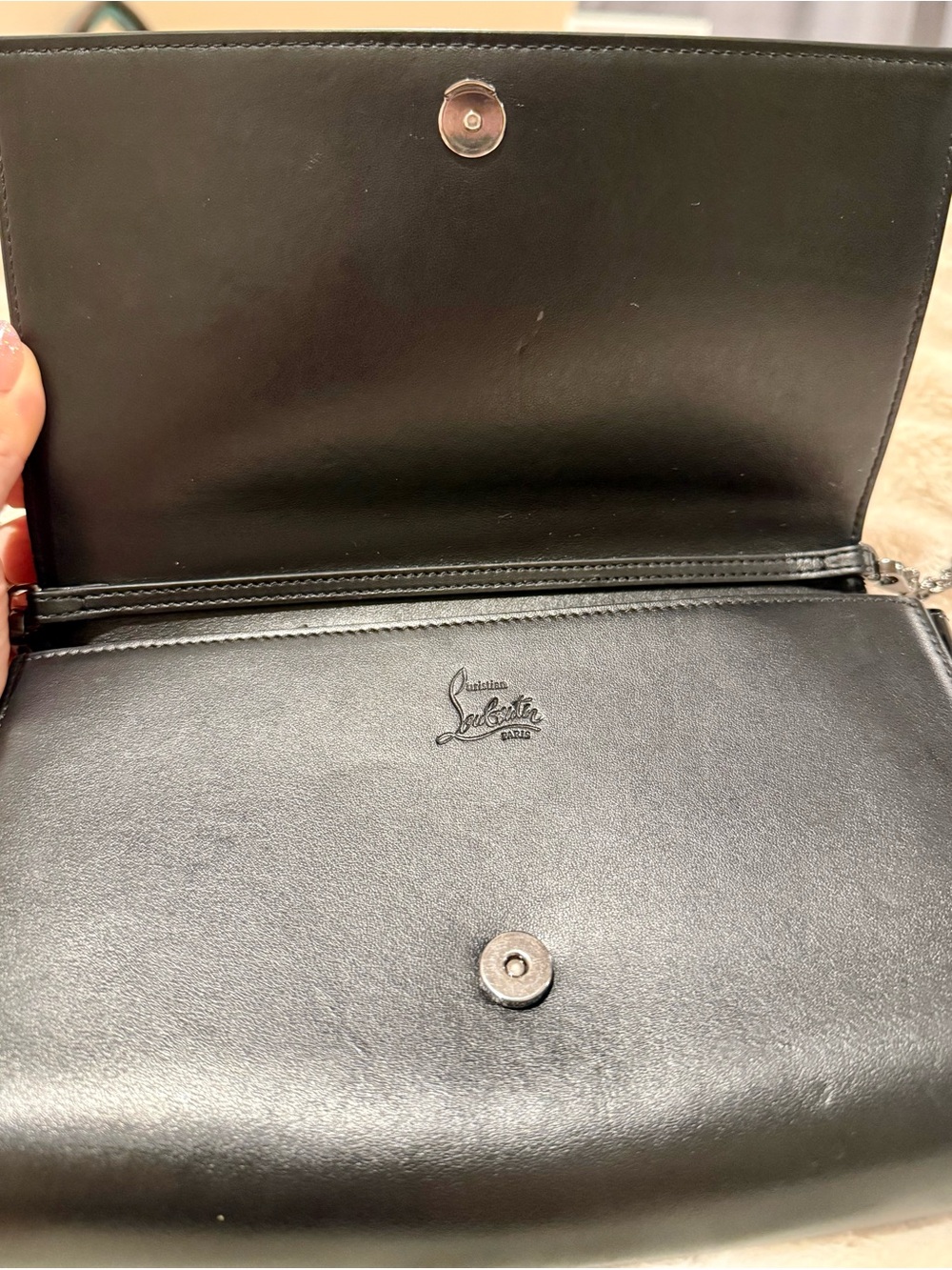 🖤 Christian Louboutin Paloma Spiked Leather Clutch Bag - Picture 7 of 15